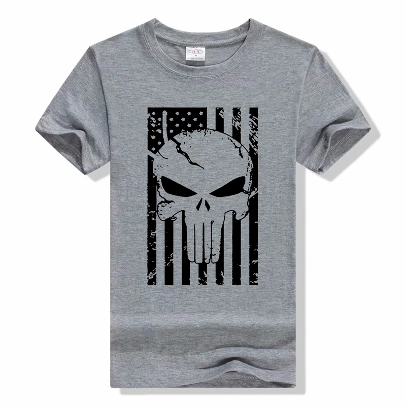 

American Sniper Chris Kyle Men T Shirt Punisher Skull Navy Seal Team Legend Printed Fashion Tops Tees Summer Casual Tshirt