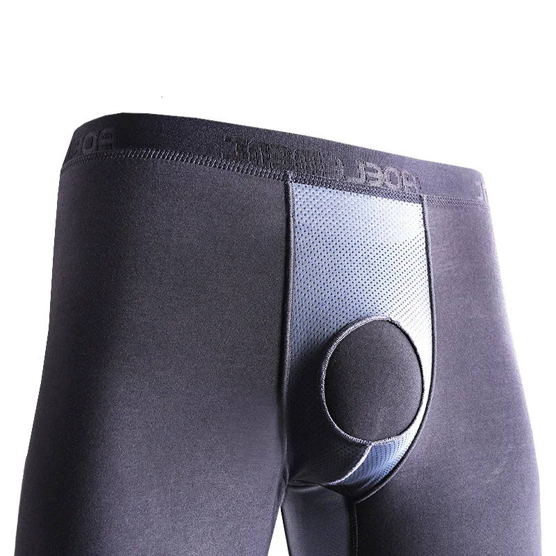 Men Autumn Winter Long Johns Men Thermal Underwear Set Man Sexy Ice Silk Mesh Hollow Penis Pocket Leggings+Tops Suit Male Lounge