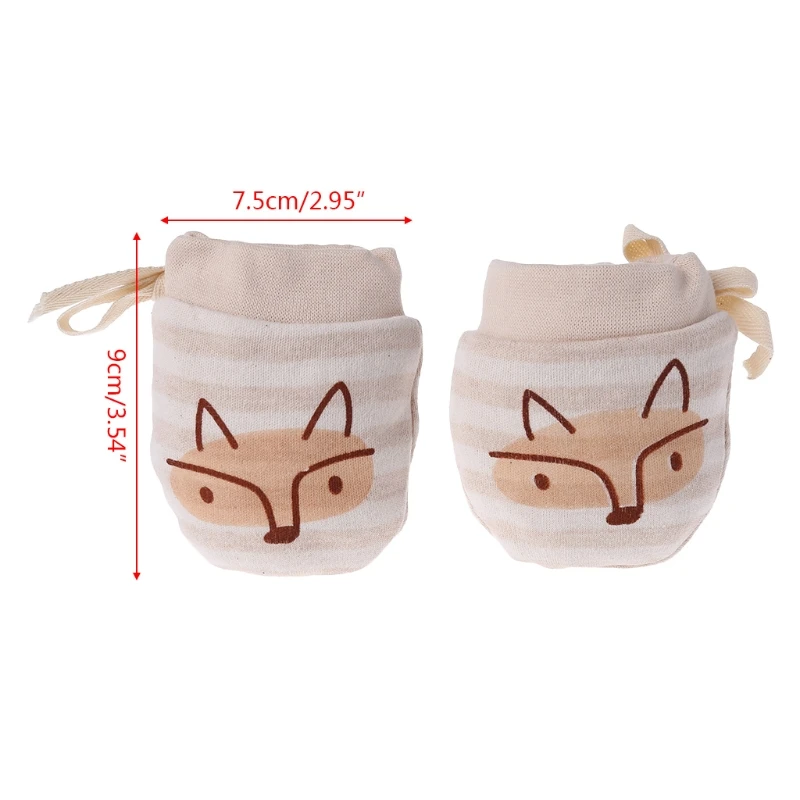 

Baby Glove Anti Scratch Face Hand Guard Protection Soft Newborn Mitten Cartoon