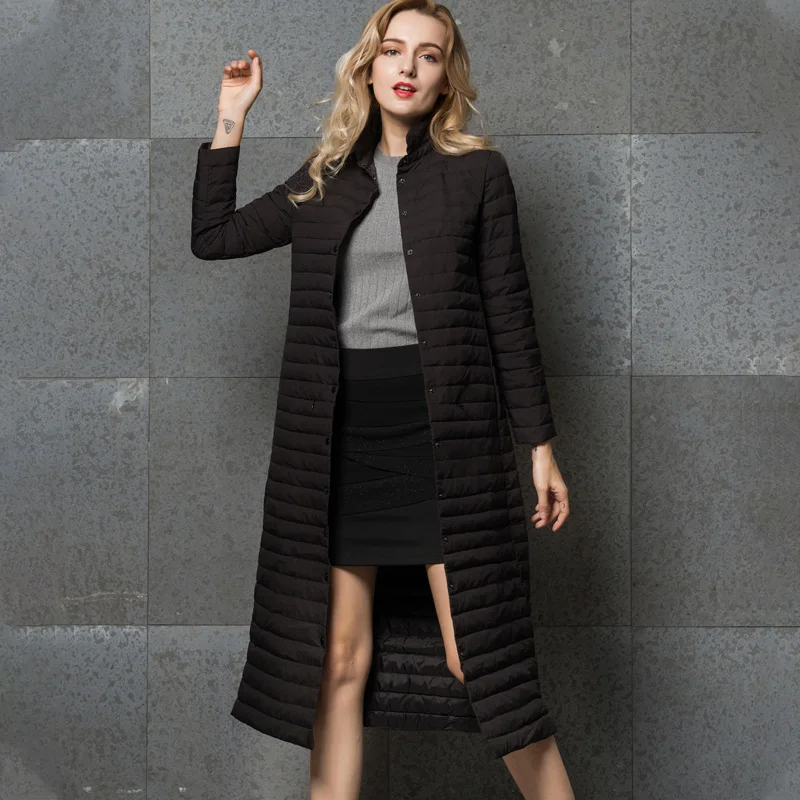blue Winter Jacket Women Stand Collar Solid Black White duck Female Down Coat Loose Oversized Womens Short Parka | Женская одежда