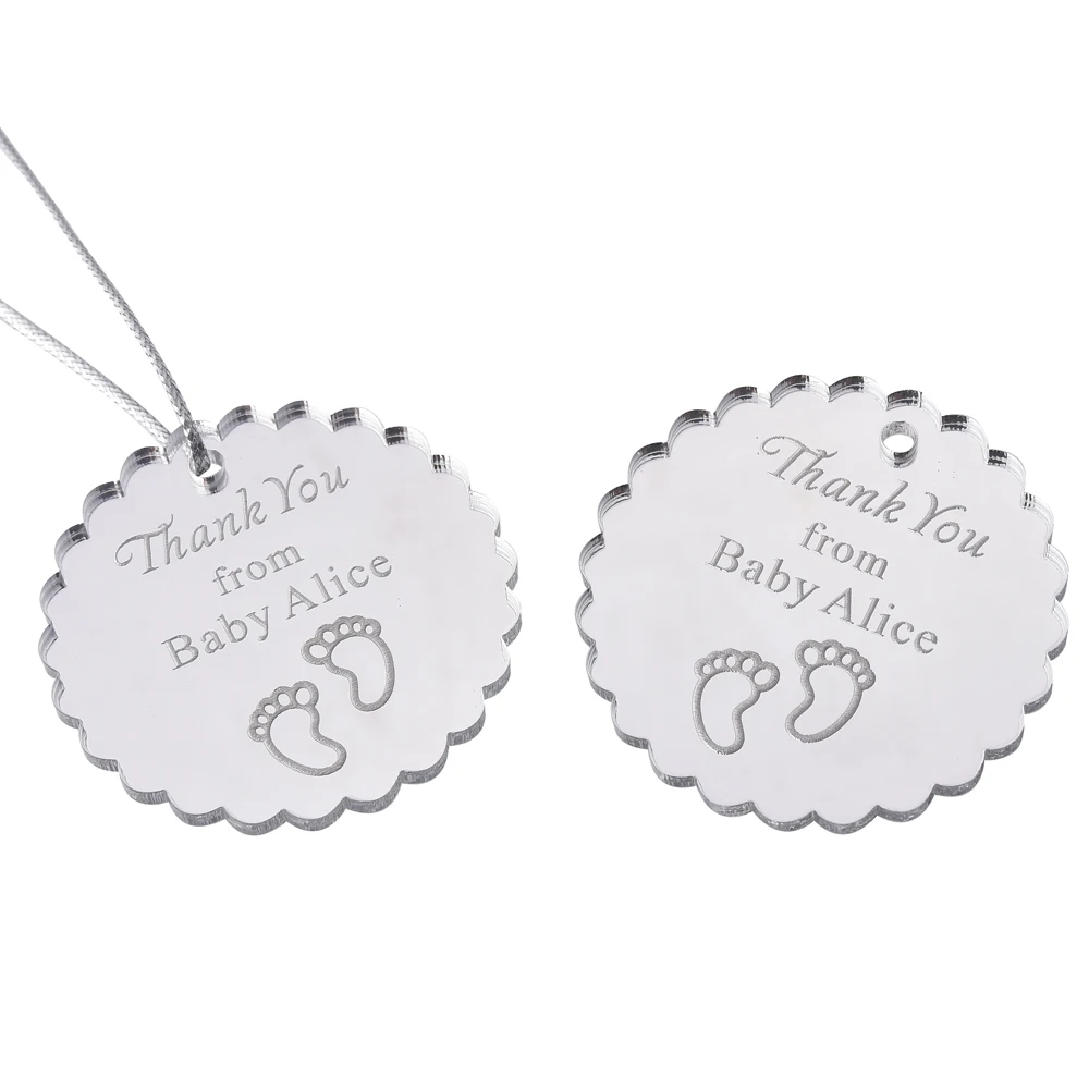 Серебряные Круглые бирки с гравировкой 20 шт. | Дом и сад