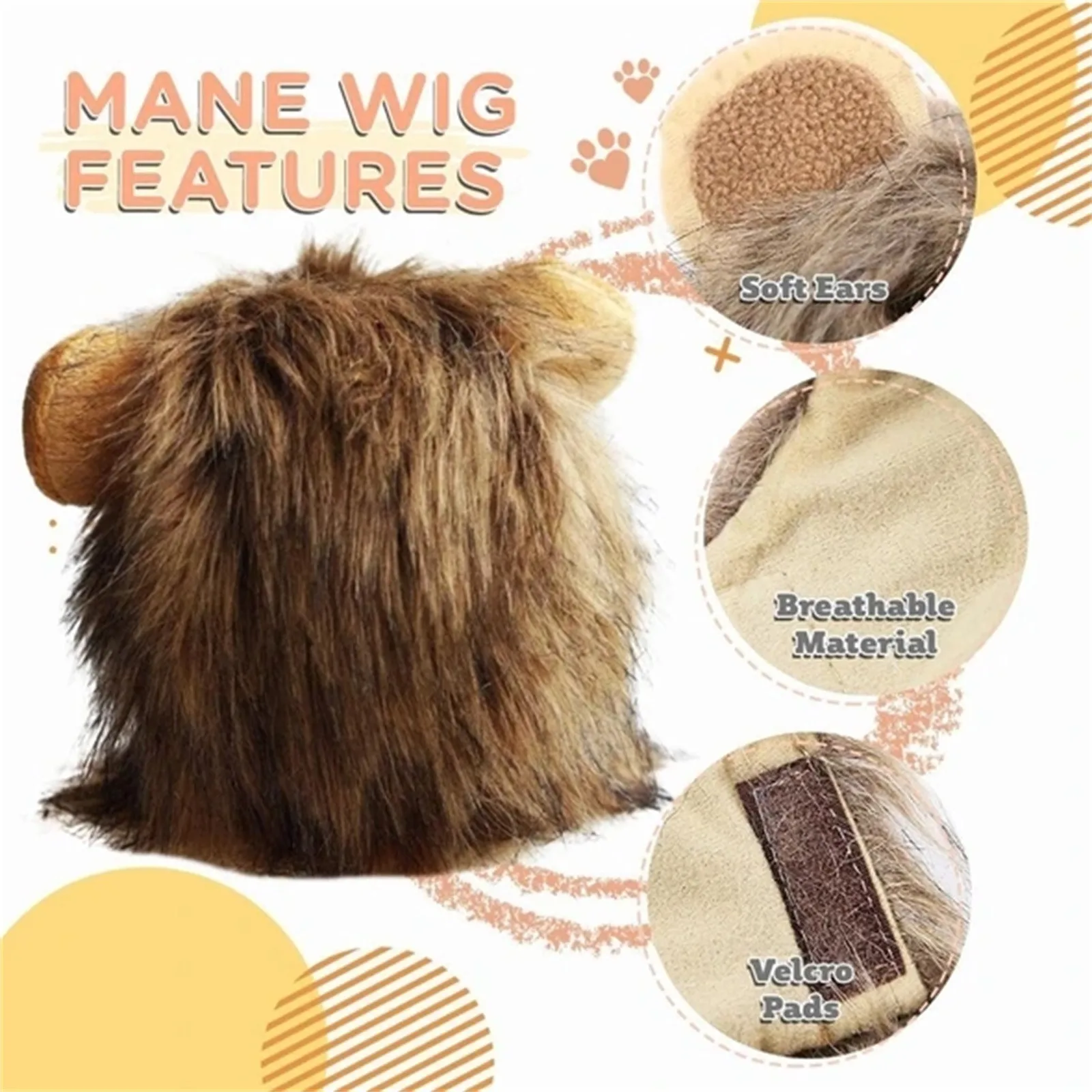 Забавные маленькие Искусственные парики для кошек и собак одежда Хэллоуина