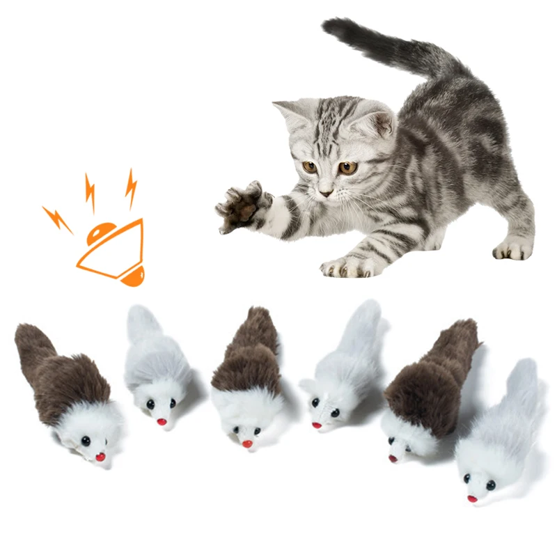 4/8/10 шт. Маленькая мышка кошка игрушка реалистичный звук вокальный имитация мышь