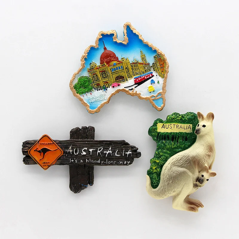 Австралийский кенгуру сувенир в виде сиднейского оперного домика магнитные