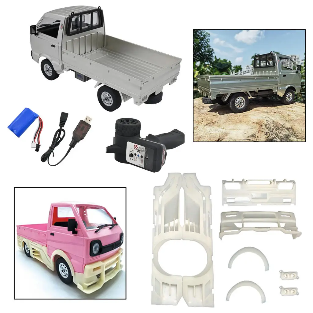 

WPL D12 RC Truck Car 1/10 4WD Brushed 260 Motor 4WD + Body Surrounded Kits
