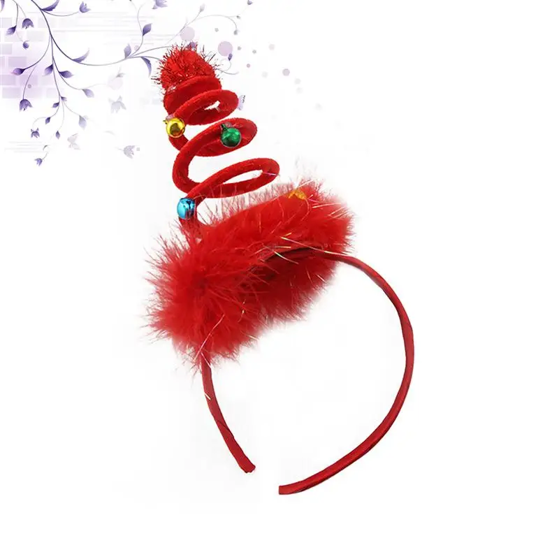 1 шт. Рождественский повязка для волос с забавными перьями спиральный весенний