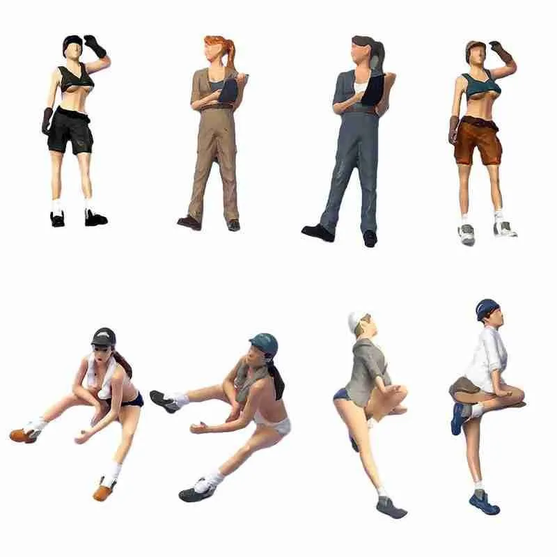 

1:64 Three-dimensional Model Of A Serviceman Female Scene Suit Fine Collection Children Doll Gift Day A2P0