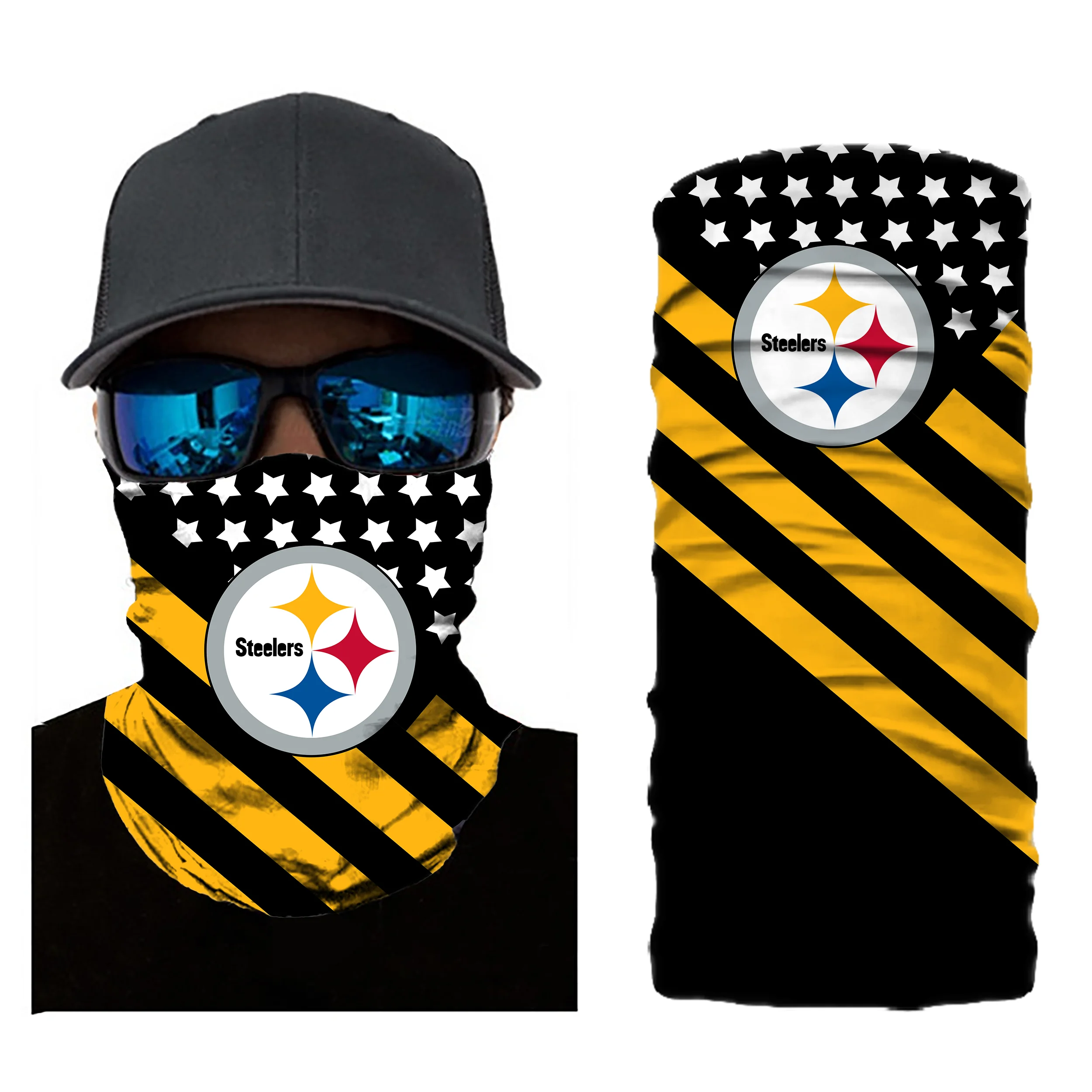

Outdoor Windproof Cycling Bandanas Football Pittsburgh 3d Magic Tube Breathable Face Scarf Neck Gaiter Steelers Men Women