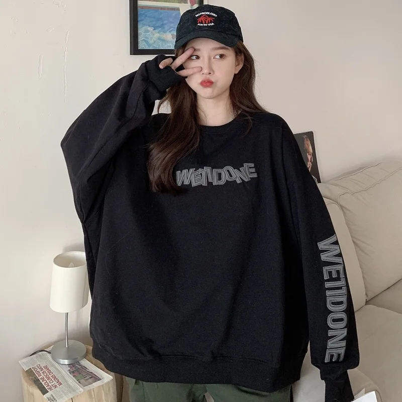 Винтажный ветиверный свитер в японском стиле женский свободный Тонкий Топ