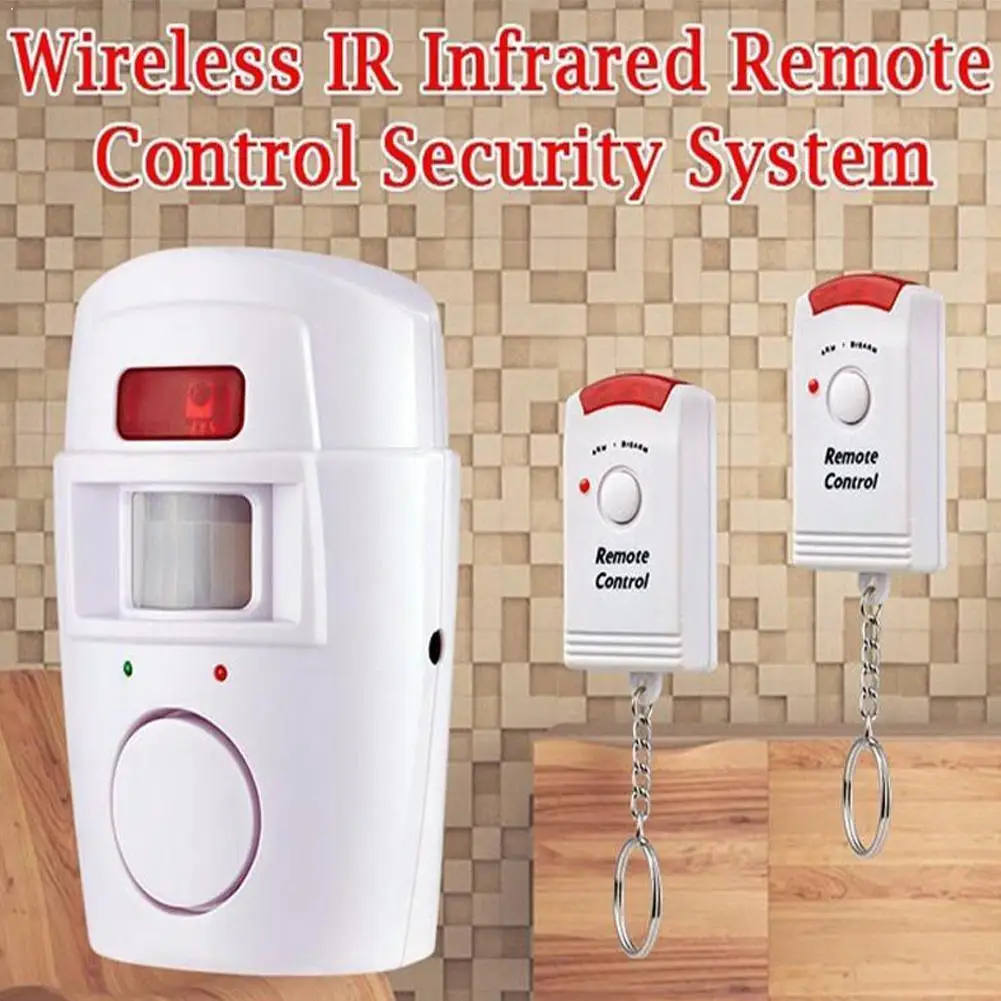 

Home Security PIR Alert Infrared Sensor Anti-theft system Monitor Alarm remote Motion Wireless Alarm 2 control P9P5