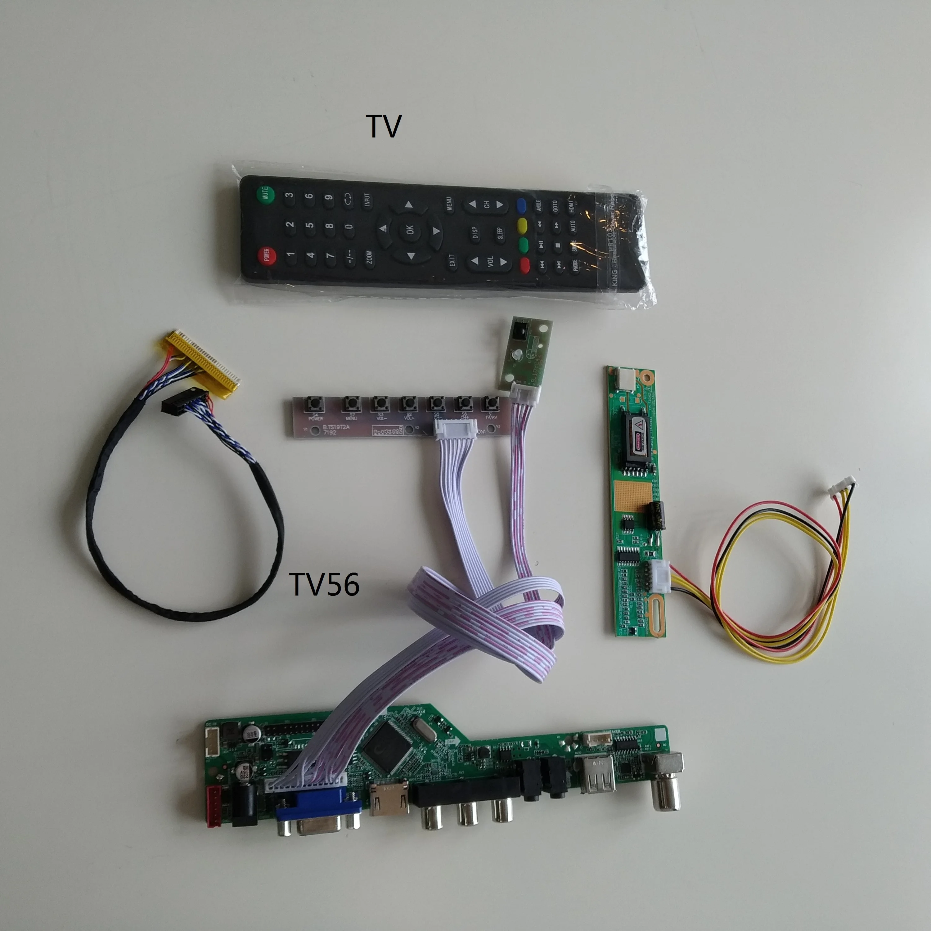 

TV USB VGA AV LCD LED AUDIO Controller driver Board kit For 15.4" LP154W01 B154EW08 1280X800 panel monitor cable