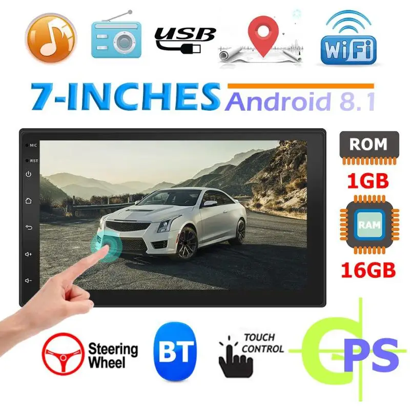 Android 8 1 автомобильный MP5 плеер gps Nav BT WiFi Радио Цифровой медиаприемник Оригинальный