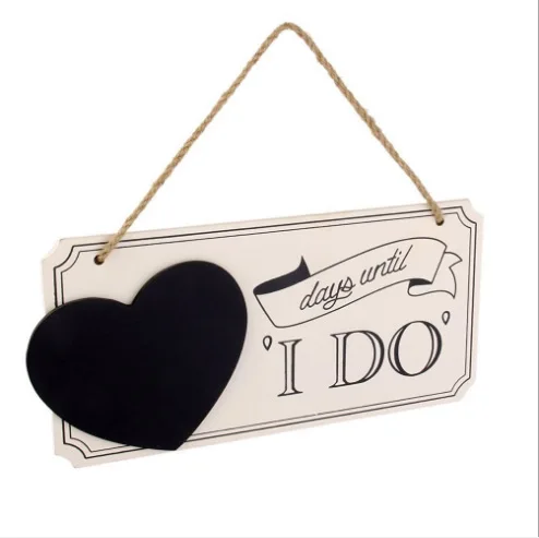 Boards Wooden Lettering Sign I Do Heart Pattern Countdown Wedding Decoration Hanging Board Decorative x | Дом и сад