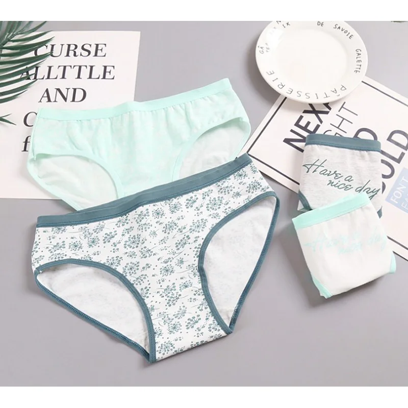 Нижнее белье для девочек 5 цветов новые хлопковые трусики молодых девушек