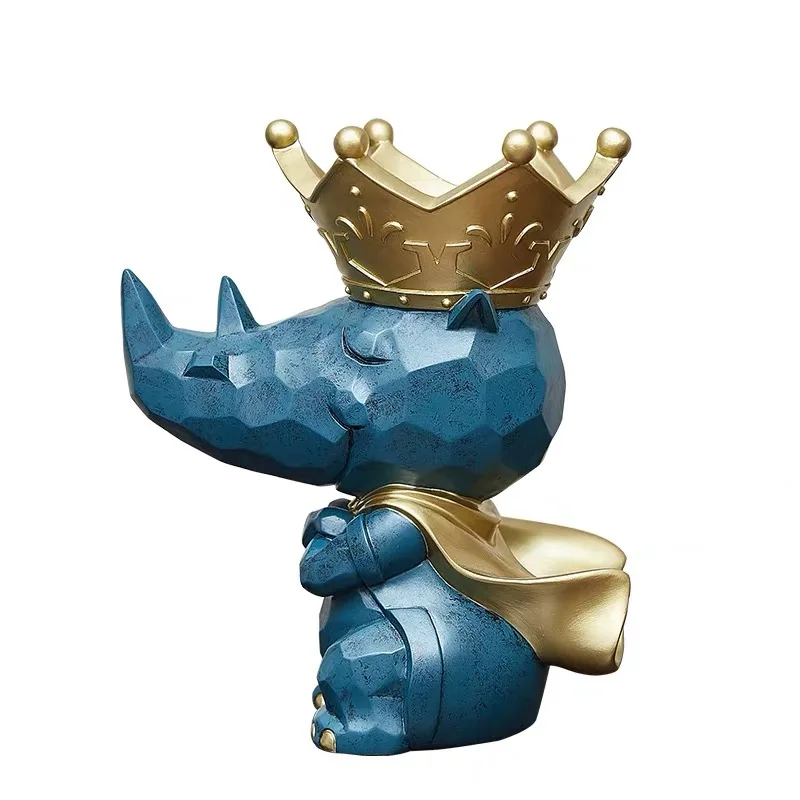 

[MGT]Nordic minimalistic cute rhinoceros little prince resin statue decoration home office creative decoration crafts