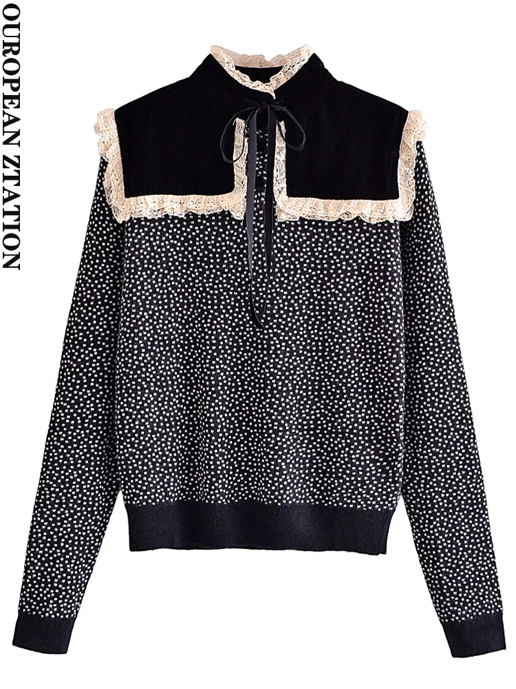 

Женский бархатный свитер с контрастной вязкой, винтажные пуловеры с высоким воротником и длинным рукавом, шикарные топы, 2022