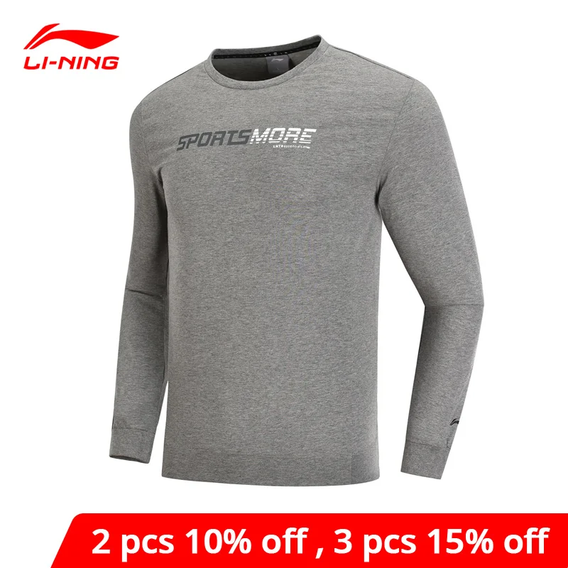 Мужской тренировочный свитер Li-Ning стандартный спортивный из 82% хлопка 15%