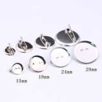 10pcs silver plated back brooch pin findings diy supply safety