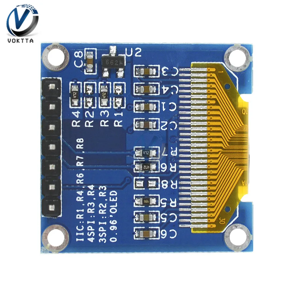 Модуль O светодиода 0 96 дюйма сине желтый х64 модуль ЖК светодиодный для Arduino IIC I2C