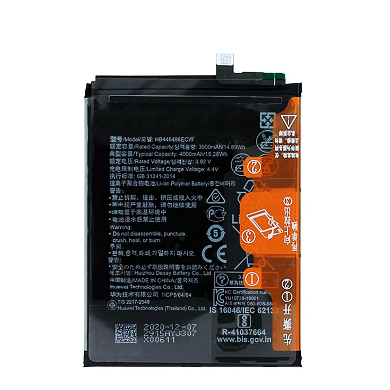 original 4000mah hb446486ecw mobile phone battery for huawei p smart z p20 lite 2019 y9s nova 5i enjoy 10 plus honor 9x pro free global shipping