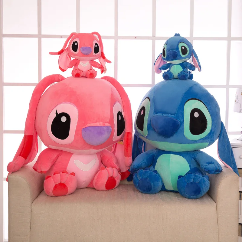 Милые плюшевые игрушки Kawaii Stitch с длинными ушками милая кукла Диснея мягкие