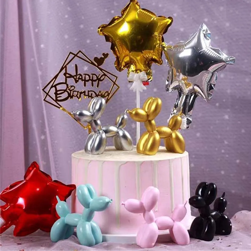 

Lovely Table Decoration Cake Tools Resin Crafts Home Children's Toys Balloon Dog5 Colors