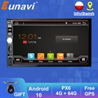 Универсальный Автомобильный мультимедийный плеер Eunavi, 2Din, 7 дюймов, Android, радио, GPS-навигация, Автомобильный Универсальный сенсорный экран 1024*600, Wi-Fi, USB, без DVD