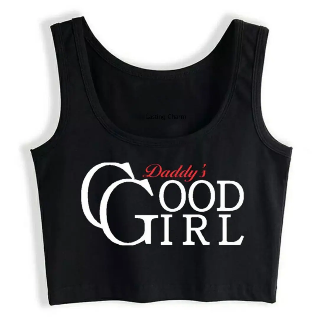

Lasting Charm Sports Daddy's Good Girl Funny Cotton Women's Crop Top