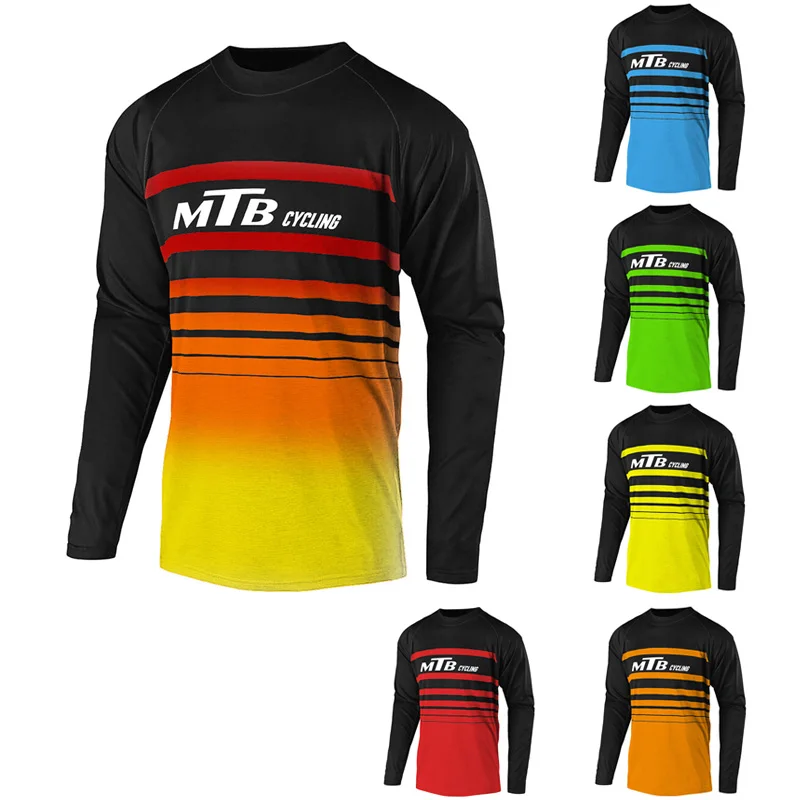 

New 2021 Multiple styles men's downhill mountain PRO Maillot DH bike shirt cross country cycling jersey Mtb clothing