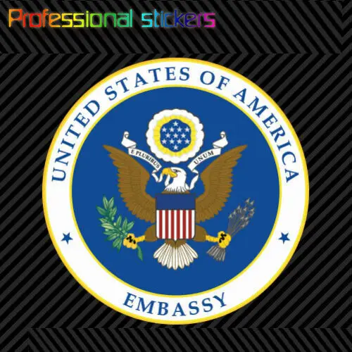 Герметичная наклейка для американского посольства эмсадор американское