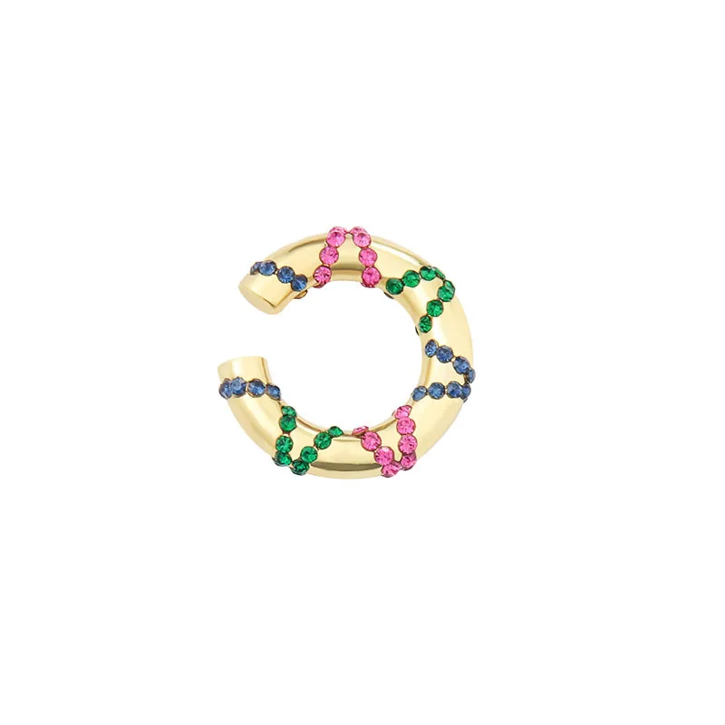 

Hot Sale Wide Ear Cuffs Clip on Earrings for Women Without Piercing Pearl Crystal Cartilage Earcuffs Wedding Ear Clips Jewelry