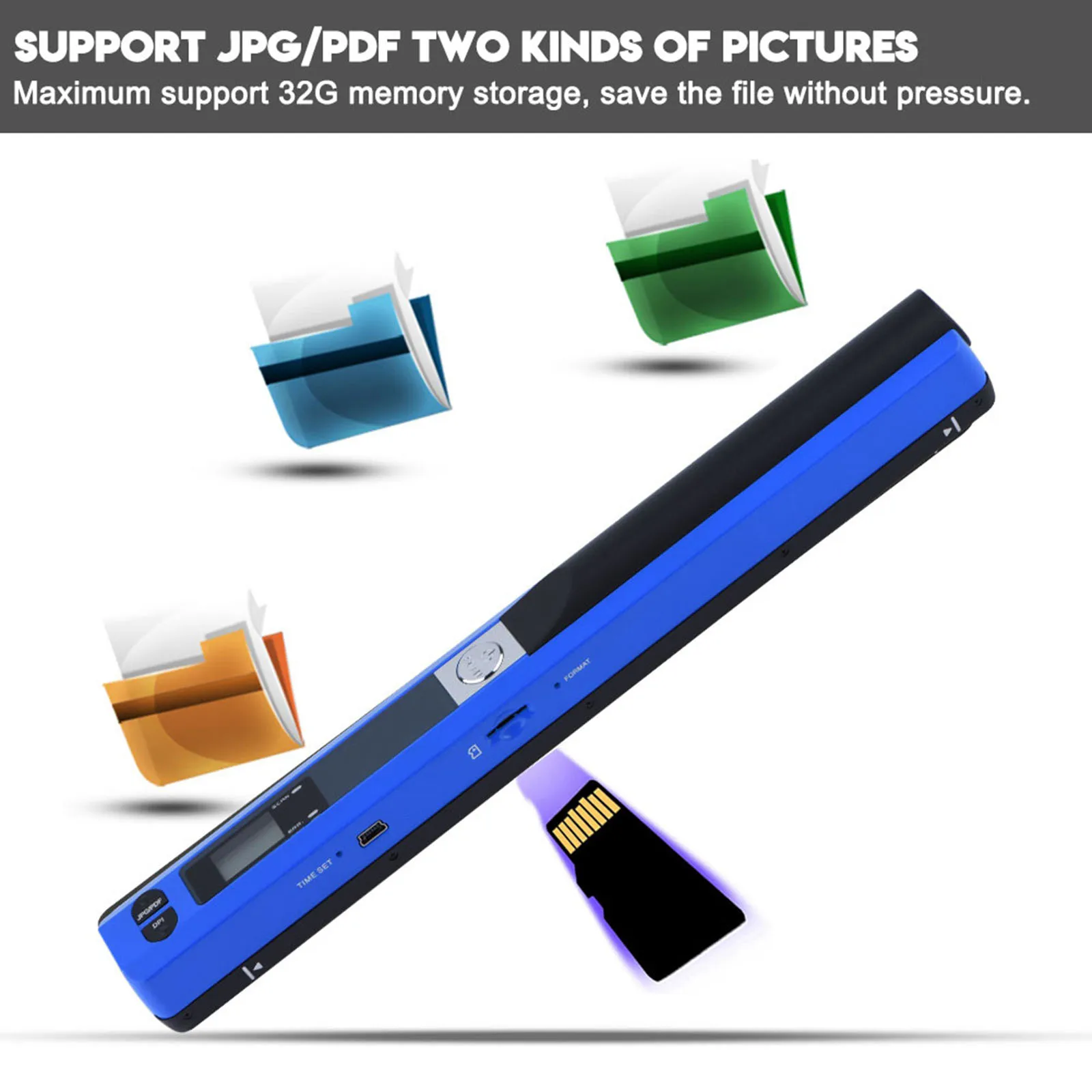 

Новый креативный Ручной портативный сканер изображений A4 для документов 900DPI USB2.0 сканер с поддержкой форматов JPG/PDF