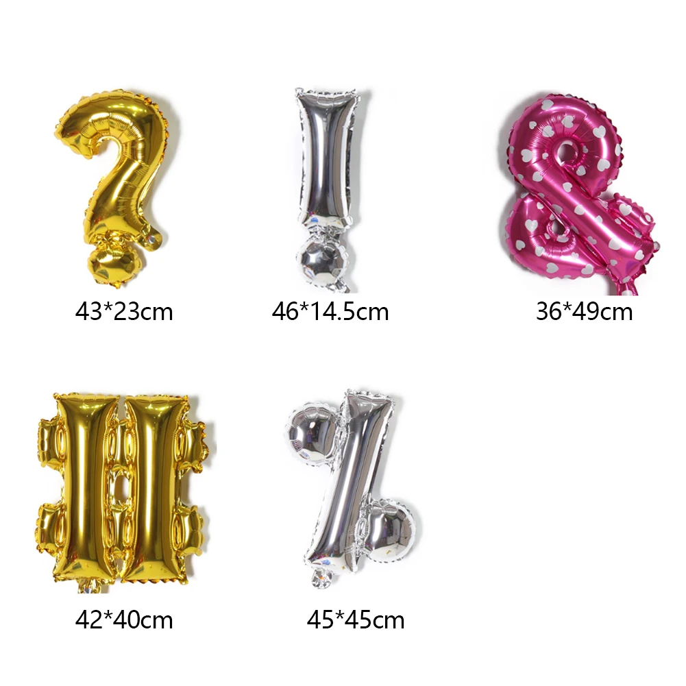 6 шт 16 дюймов Фольга на день рождения воздушные шары гелиевые символ Марк шар с