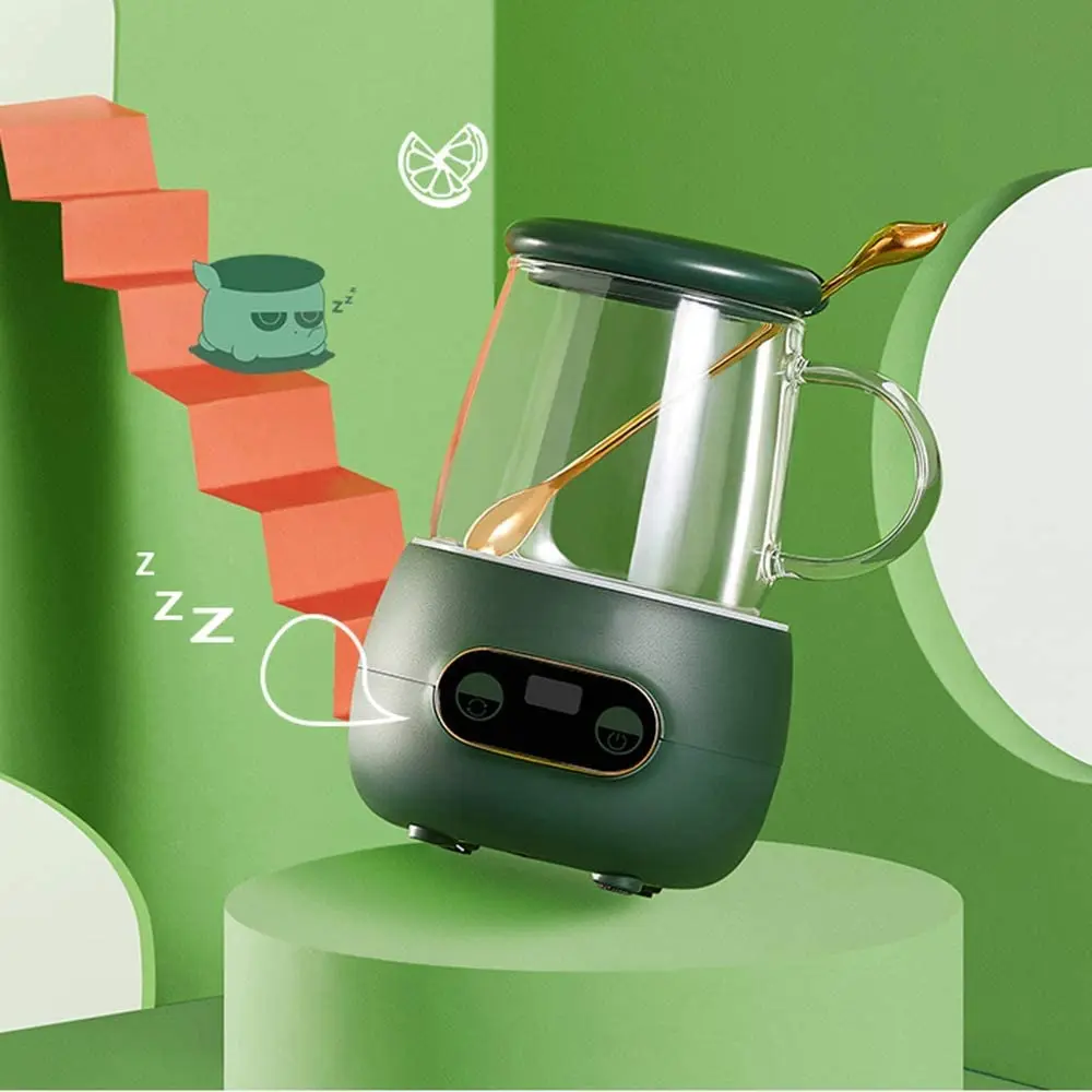 

400ML Electric Health Pot with Temperature Control Function Mini high Boron Glass Teapot and Independent Cup Body for Household