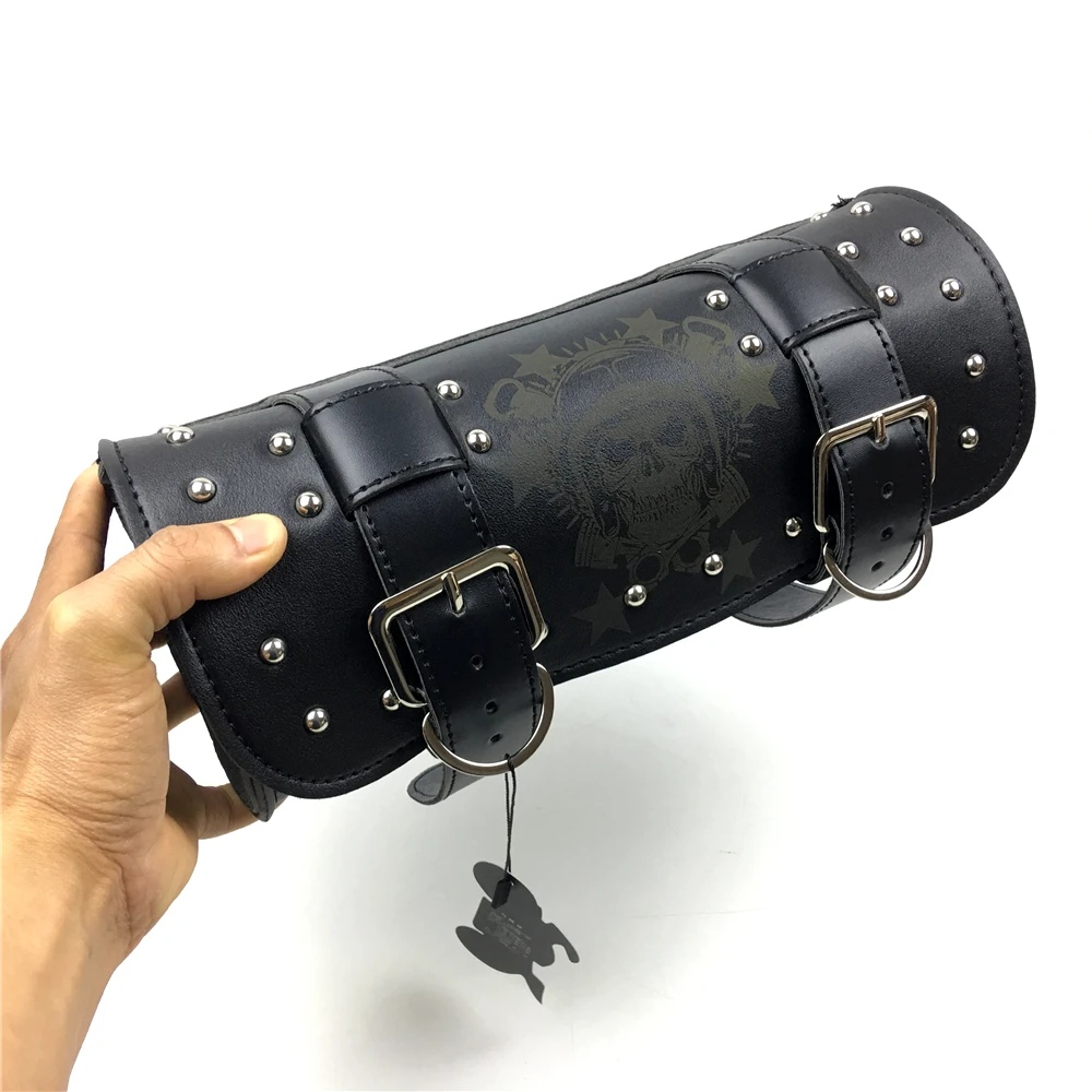 Винтажная сумка для инструментов из искусственной кожи мотоцикла седло круглое