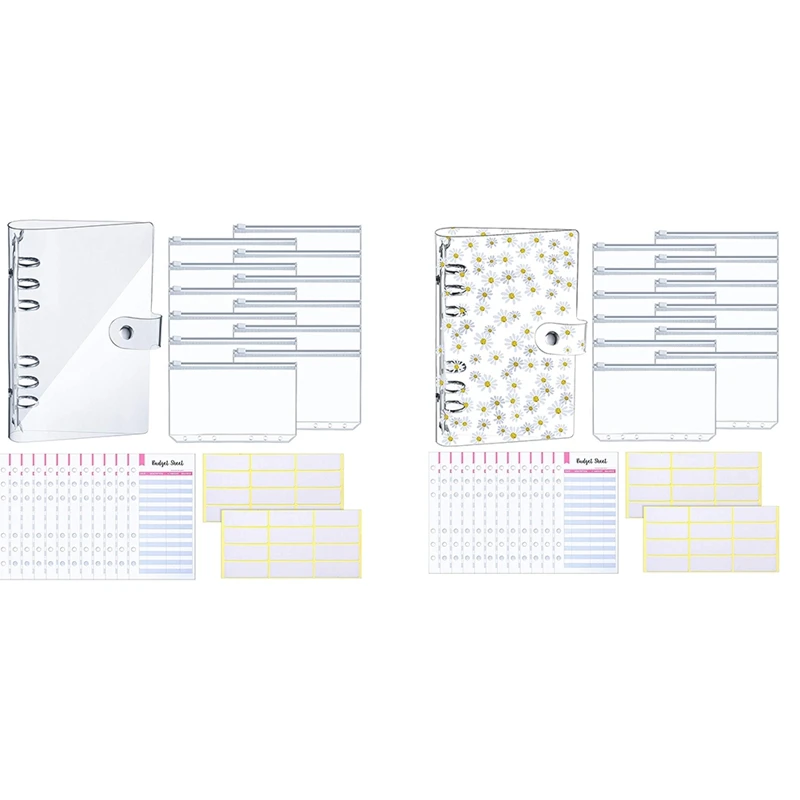 

PVC 6-Ring Binder Sleeve Suitable for Personal Budget Planning Manual,Notebook It Is Very Suitable for Home,School