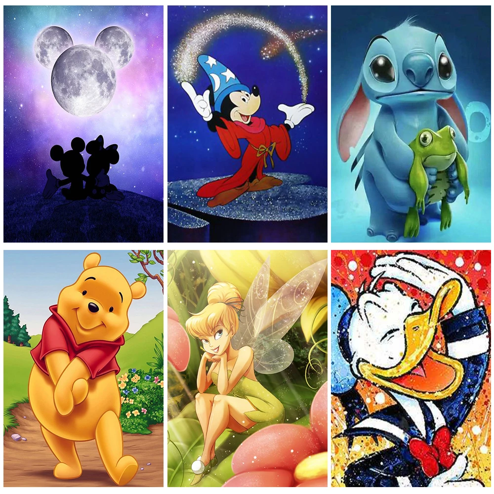 

5D DIY Diamond Painting Disney Cartoon Mickey Mouse Round Diamond Embroidery Mosaic Set Cross Stitch Home Decor Art Gift