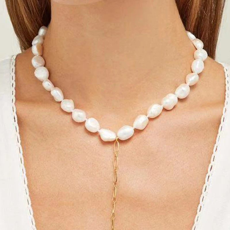 Модное ожерелье из пресноводного жемчуга Dm подвеска красного коралла аксессуары