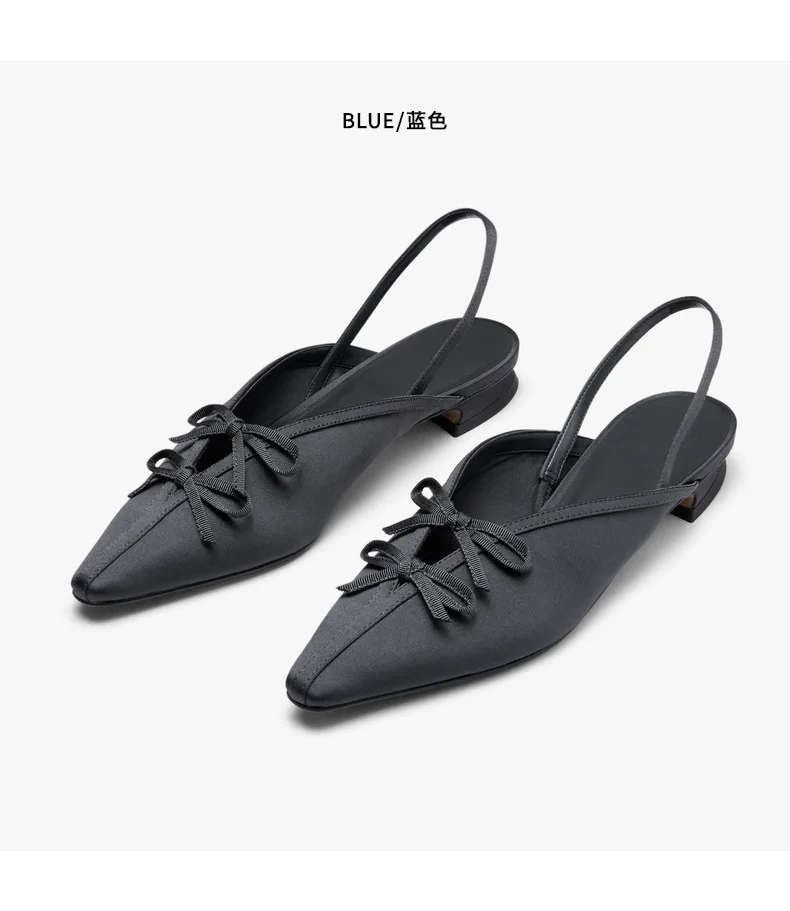 

Low Sandals Woman Leather Large Size Shallow Mouth Low-heeled Big Basic PU Rubber Strange Style Shallow Mouth Low Sandals Woman