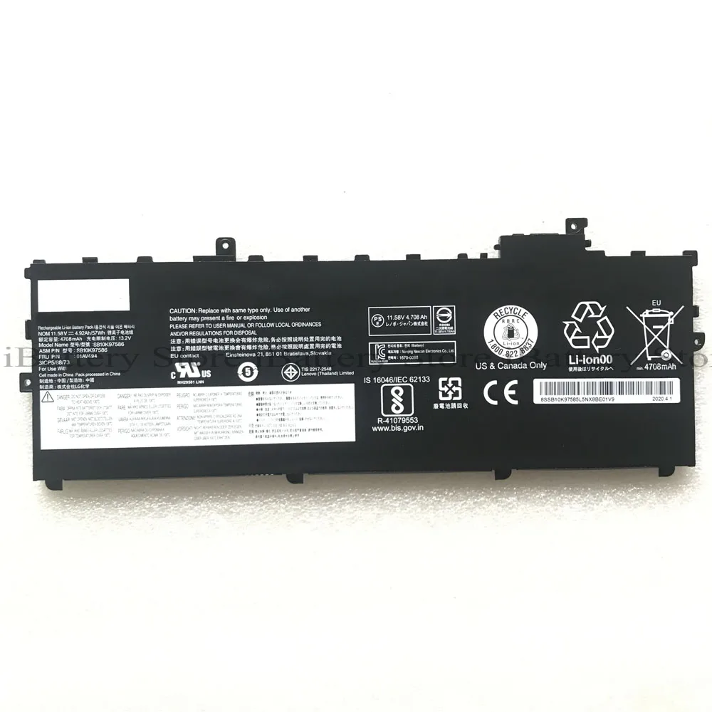 Оригинальный аккумулятор 01AV494 для Lenovo ThinkPad X1 Carbon X1C 5 го поколения 2017 6 2018 серии 01AV429