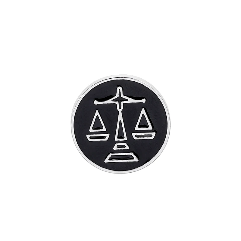 Брошь весы для мужчин круглые значки брошь на костюм украшение воротник