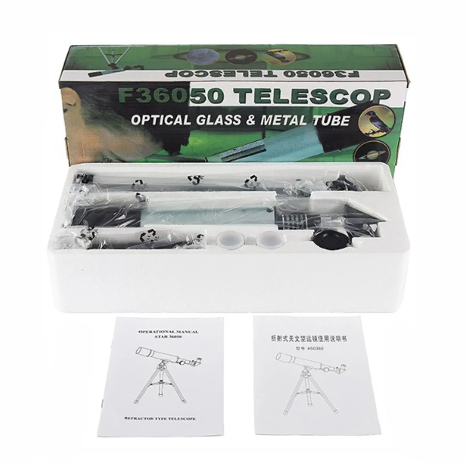 

Telescope Astronomical Telescope Zoom 90x HD Outdoor Merkmak Educational Telescope With Tripod 360 / 50mm Aiming Range