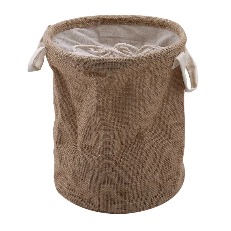 1 шт. желтый небольшой японский из натурального джута сортировки ящики корзины