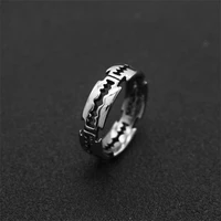 gairu personality titanium steel blade rings mens rock punk razor ring stainless steel ring party couple fashion jewelry gift