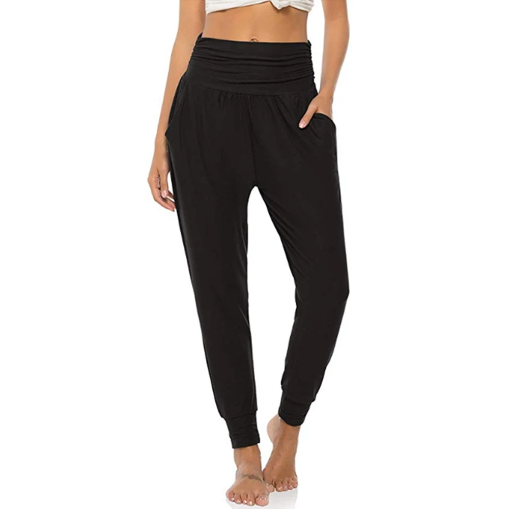 

Женские удобные штаны для отдыха с высокой талией, Свободные тренировочные джоггеры, штаны, эластичные шаровары