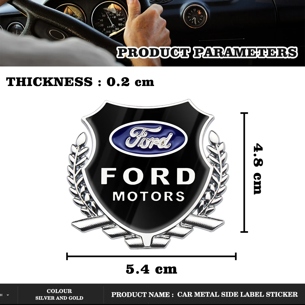 2pcs 3D Metal Car Side Door Sticker Window Body Decoration Decals Auto Styling For Ford Focus Fiesta Mk2 Party Mk3 Ranger Mondeo |