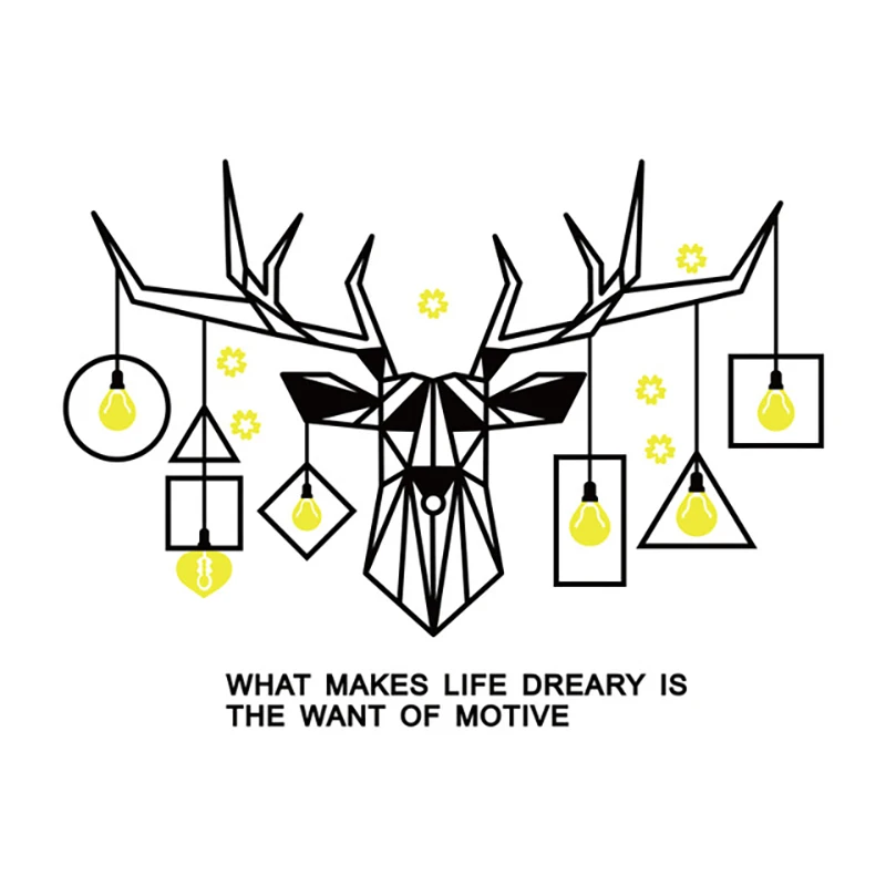 Креативные Акриловые 3D настенные наклейки с оленем украшение для гостиной