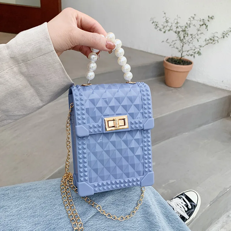 

Women Baguette Bag Crossbody Shoulder Bags 2021 Pearl Top-handle Small Messenger Female Wallets bolso mujer Exquisite Ladies Bag
