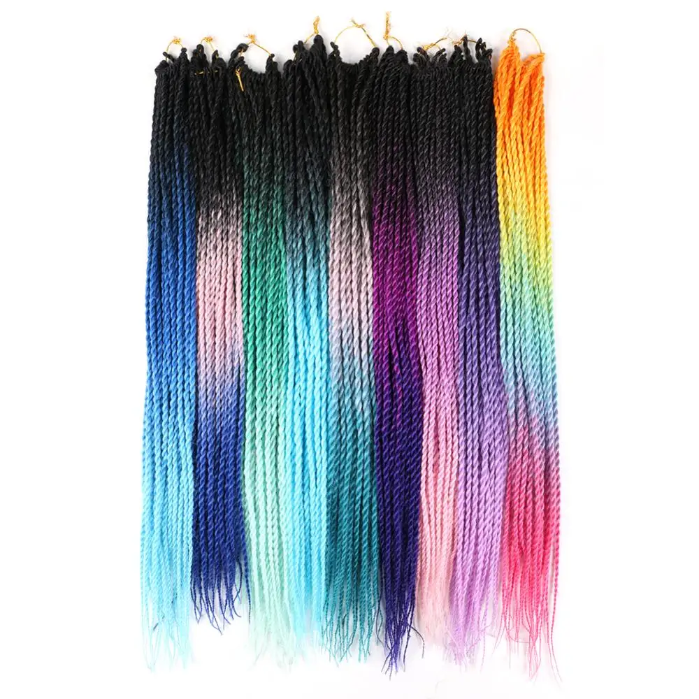 20 шт./упаковка синтетические косички для наращивания волос 22 дюйма|Сенегальские