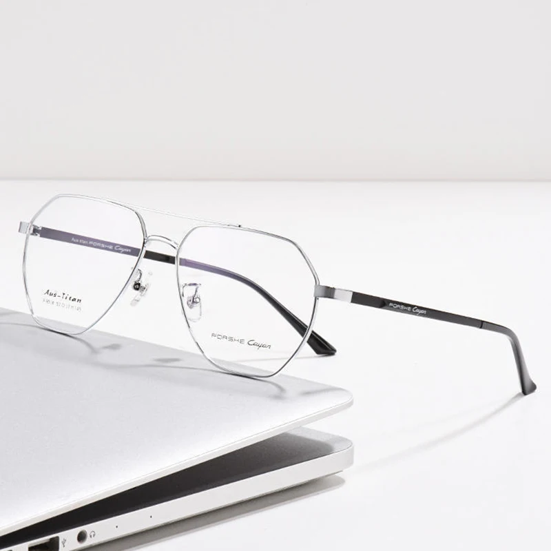 

Мужские ультралегкие очки в титановой оправе, деловые модные ультралегкие очки с оправой для крупного и плотного лица, с тонкими дужками по ...